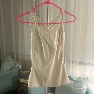 ALO Yoga Women's Vintage Cross-Back Spaghetti Strap Top size XS some stains mesh